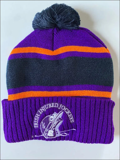 IJF Bobble Hat New Purple/Orange/Navy - Puple/Orange/Navy