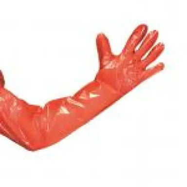 Ladies Arm Length Gloves - Orange - SMALL