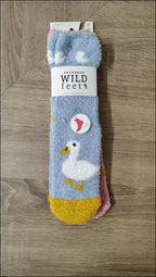 Ladies Fluffy Socks - Duck