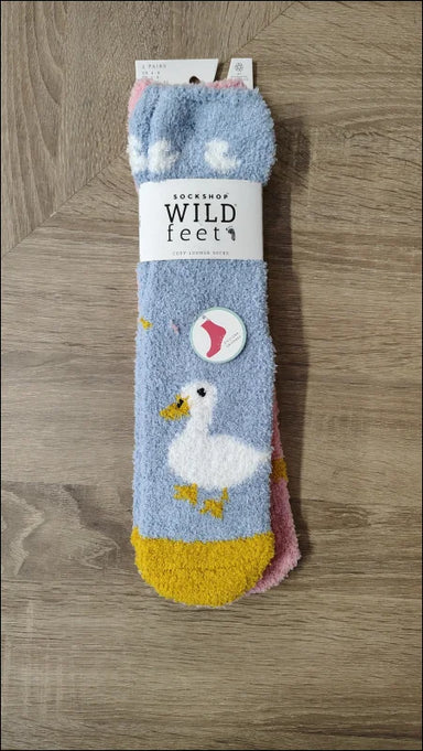 Ladies Fluffy Socks - Duck