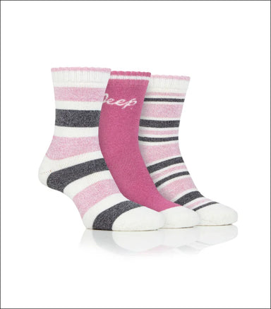 Ladies Jeep Socks - 3 pack - Rose