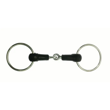Large Ring Rubber Snaffle Bit - 5