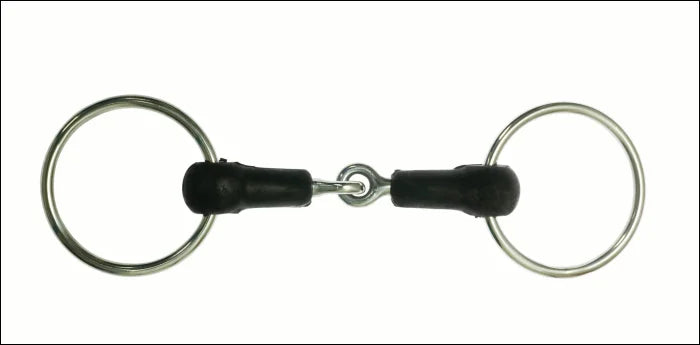 Large Ring Rubber Snaffle Bit - 5