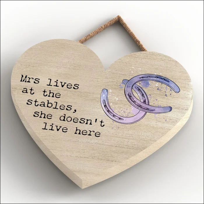 Lives At The Stables Small Heart Plaque