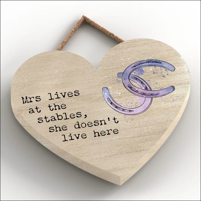 Lives At The Stables Small Heart Plaque