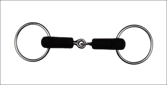 Loose Ring Jointed Rubber Snaffle Bit