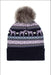 Malmo Adults Fairisle Pom Hat - Navy