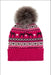 Malmo Adults Fairisle Pom Hat - Pink