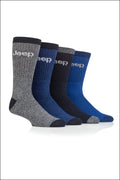 Mens Jeep Socks 4 pack - Navy