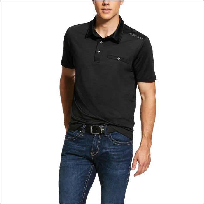 Ariat Mens Norco Short Sleeve Polo - XS / Black