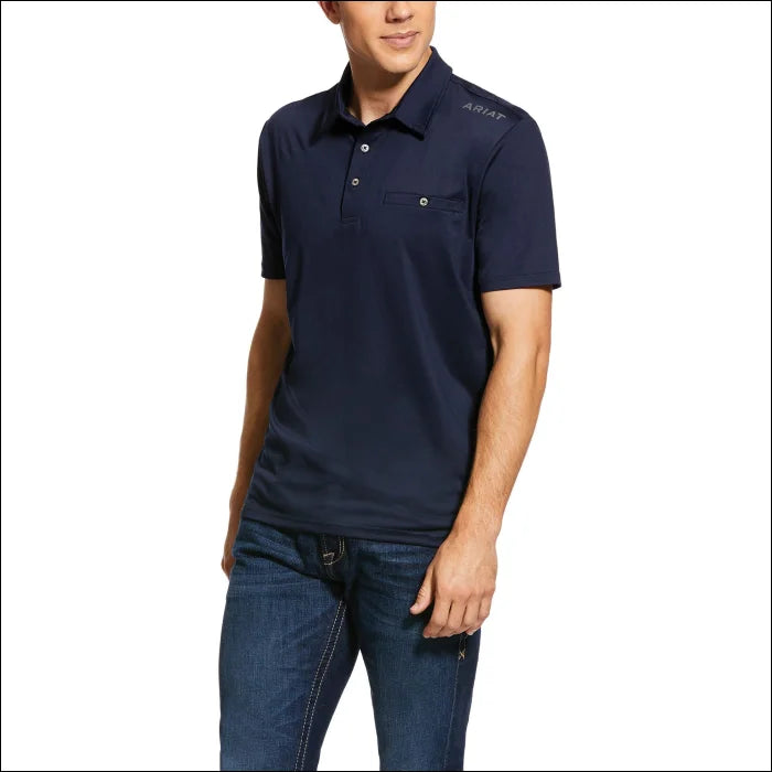 Ariat Mens Norco Short Sleeve Polo - XXL / Navy
