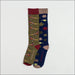 Mens Pheasant And Leaf 2pk Socks Green/Navy 7-11