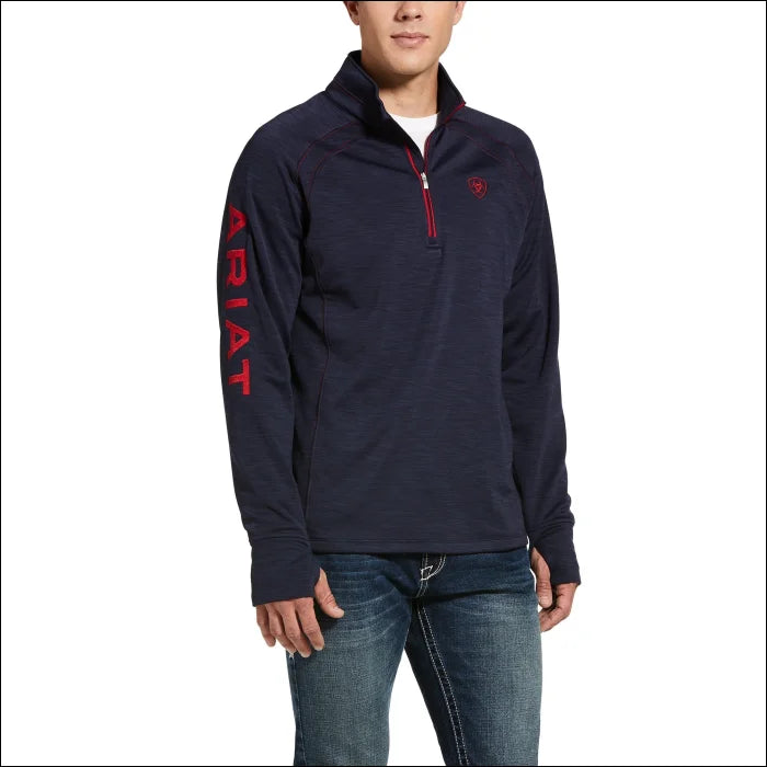 Mens Tek Team 1/2 Zip - Navy Heather