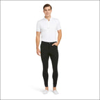 Mens Tri Factor Grip Knee Patch Breeches - Black