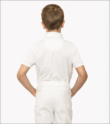 Mini Antonio Boys Short Sleeve Tie Shirt - White