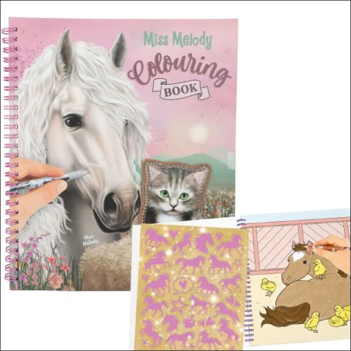Miss Melody Colouring Book With Sequins