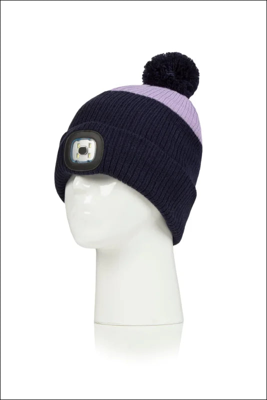 Mull LED Waterproof Hat - Navy/Lilac