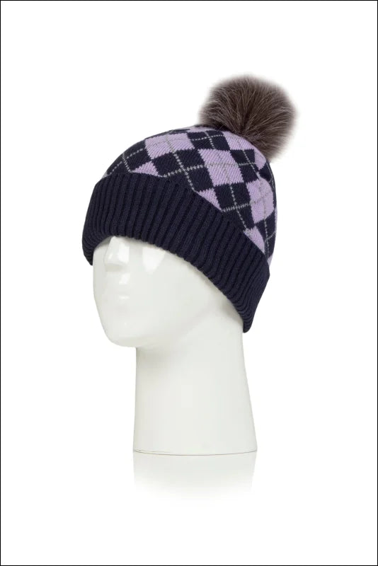 Norden Adults Argyle Pom Hat