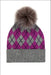 Norden Adults Argyle Pom Hat - Grey