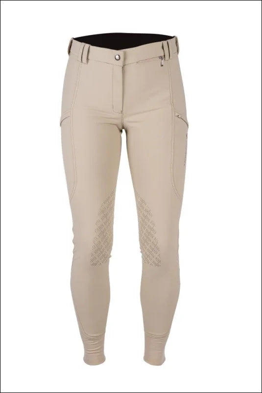 Oblia Knee Patch Waterproof Breeches - Khaki