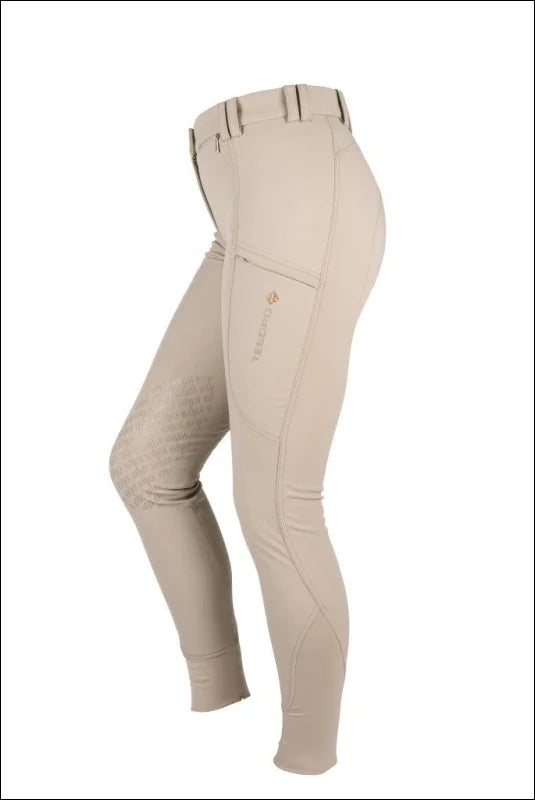 Oblia Knee Patch Waterproof Breeches - Khaki