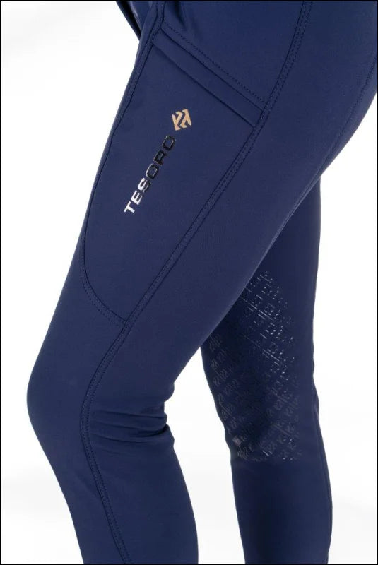 Tesoro Vita Oblia Waterproof Knee Patch Breeches - Navy