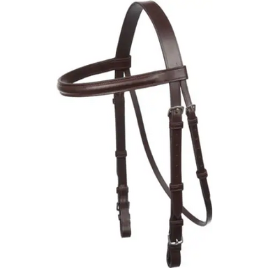 Old Mill Leather Racing Bridle with Noseband - Cob / Brown