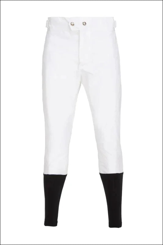 PC Racewear Children Race Breeches With Black Lycra - White