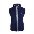 PC Racewear Paddock Fleece Gilet with Grey Trim - Navy