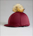 PE Jersey Hat Silk with Faux Fur Pom Wine - Burgundy