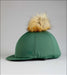 PE Jersey Hat Silk with Faux Fur Pom Wine - Green