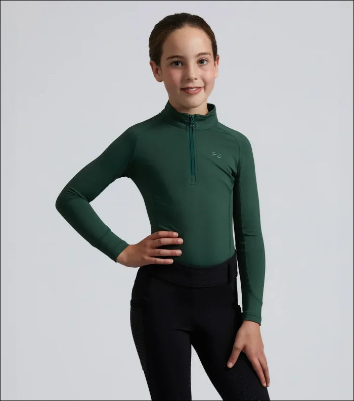 PE Junior Ombretta Technical Riding Top - Green / 5-6 Years