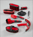 PE Soft-Touch Grooming Kit Set - 9 Pieces - Red/Black