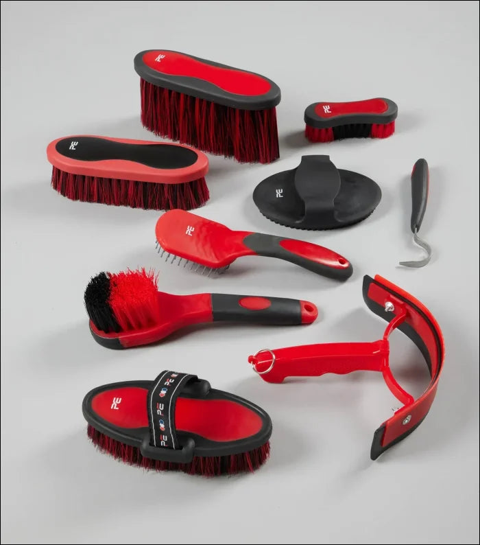 PE Soft-Touch Grooming Kit Set - 9 Pieces - Red/Black