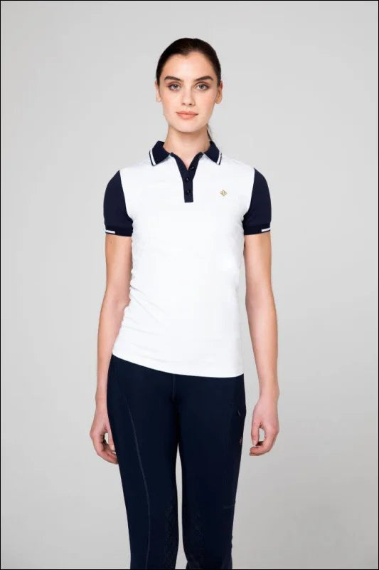 Pelosa Polo Shirt - White/Navy