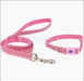 Puppy Collar & Lead Paw Bone - Pink