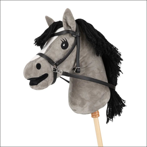 QHP Bitless Bridle Hobby Horse Black