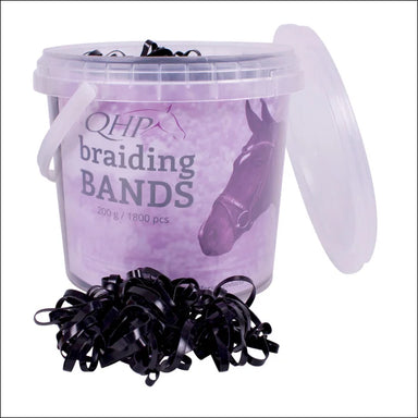 QHP Braiding / Plaiting Bands - 200g / Black