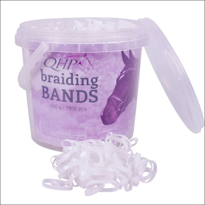 QHP Braiding / Plaiting Bands - 200g / White