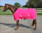 QHP Fleece Colour Rug with Cross Surcingles - 155cm