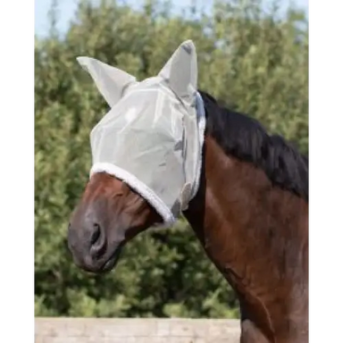QHP Fly Mask with fur - Grey
