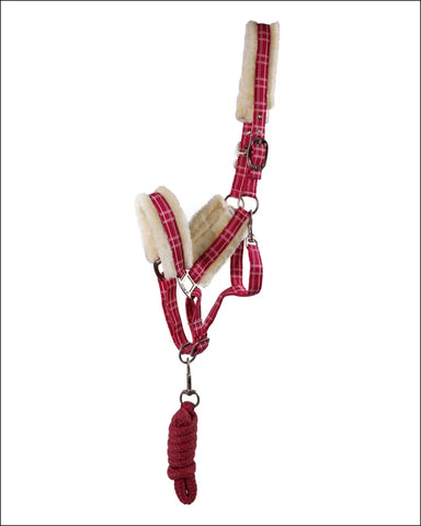 QHP Headcollar Set Fur - Pony / Pink