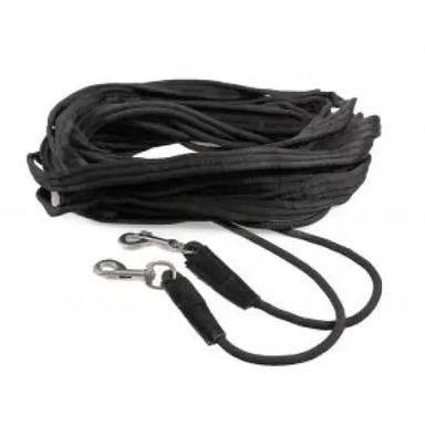 QHP Lunging Reins Double Black