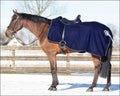 QHP Ornamental Exercise Fleece Rug - SMALL / Navy
