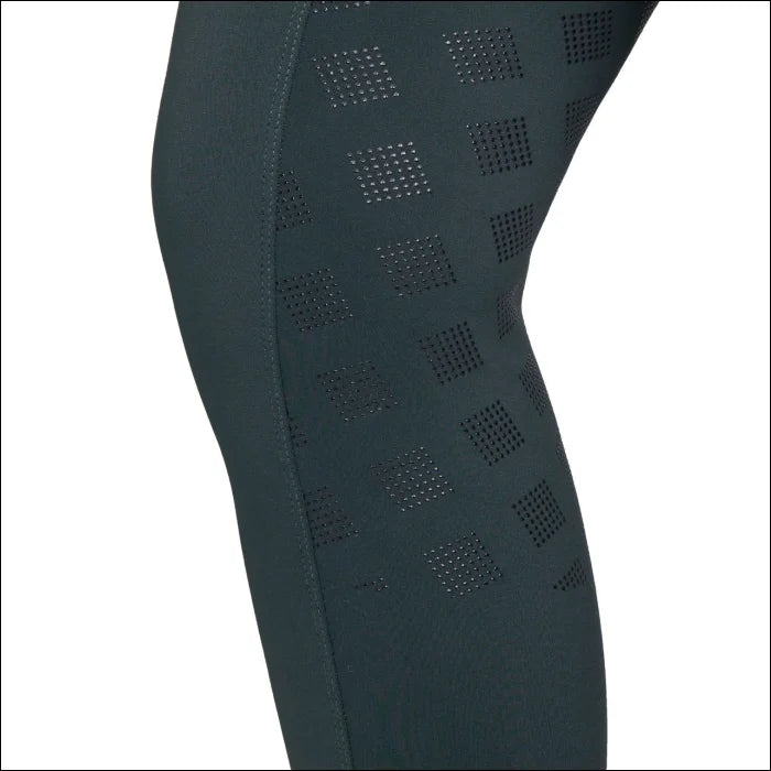 QHP Womens Avelie Full Grip Riding Tights - Jungle Green