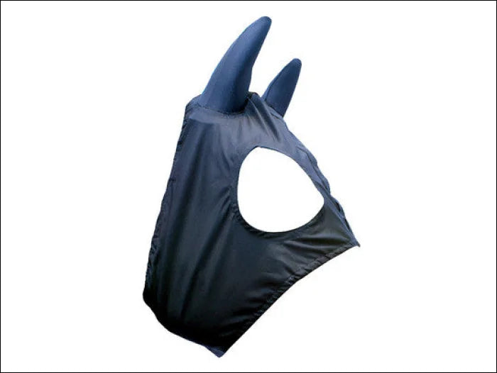 Racing Hood with padded ears Lycra - Black