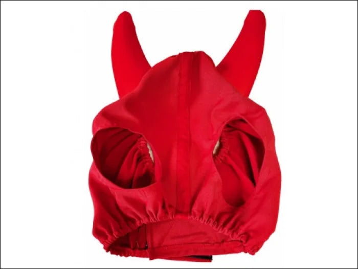 Racing Hood with padded ears Lycra - Red
