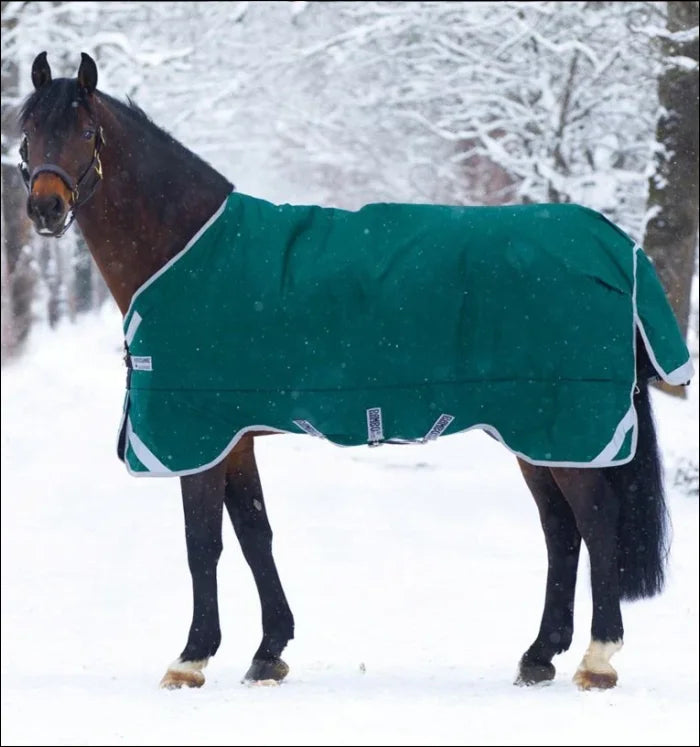 Rambo Original heavy Weight Turnout Rug - 400G Green/Silver