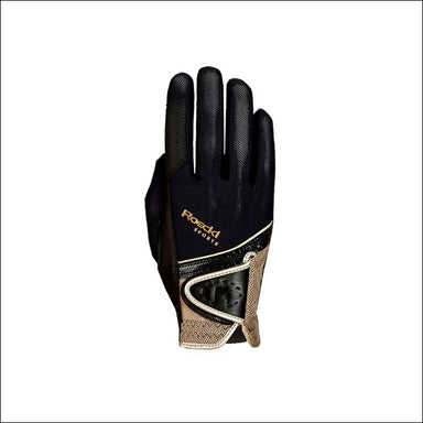 Roeckl Madrid Riding Gloves - Black/Gold / 6