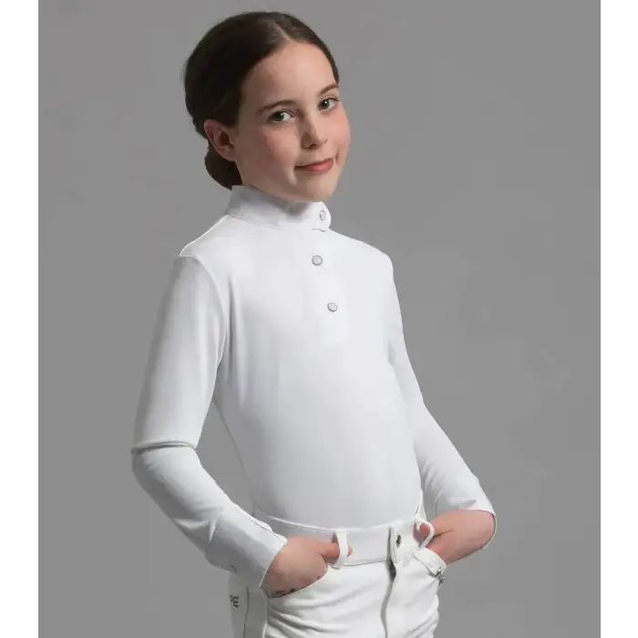 Rossini Girls Lycra Show Shirt White